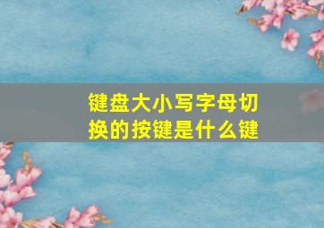 键盘大小写字母切换的按键是什么键