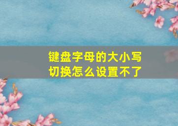 键盘字母的大小写切换怎么设置不了