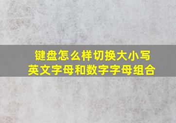 键盘怎么样切换大小写英文字母和数字字母组合