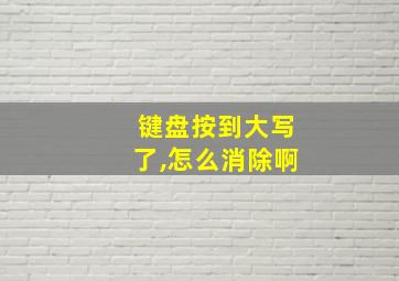 键盘按到大写了,怎么消除啊