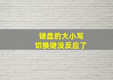 键盘的大小写切换键没反应了