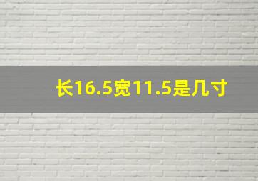 长16.5宽11.5是几寸