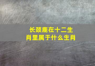 长颈鹿在十二生肖里属于什么生肖