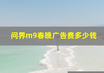 问界m9春晚广告费多少钱