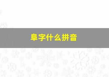 阜字什么拼音