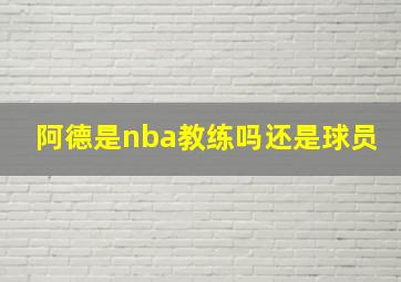 阿德是nba教练吗还是球员