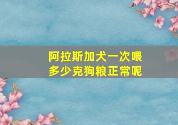 阿拉斯加犬一次喂多少克狗粮正常呢