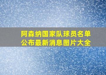 阿森纳国家队球员名单公布最新消息图片大全