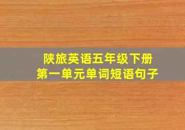 陕旅英语五年级下册第一单元单词短语句子