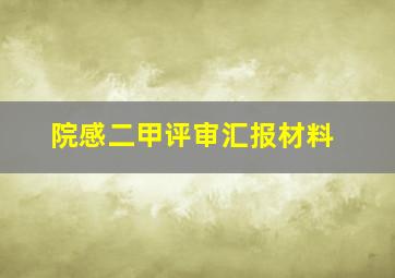 院感二甲评审汇报材料