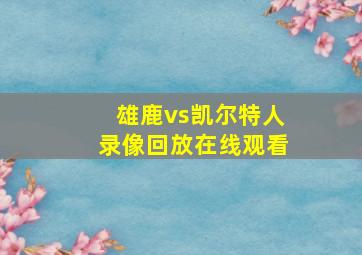 雄鹿vs凯尔特人录像回放在线观看