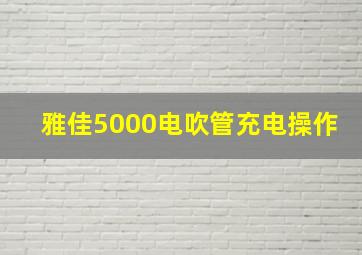 雅佳5000电吹管充电操作