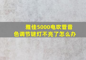 雅佳5000电吹管音色调节键灯不亮了怎么办