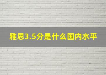 雅思3.5分是什么国内水平