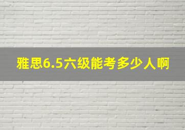 雅思6.5六级能考多少人啊