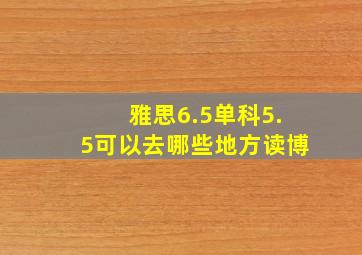 雅思6.5单科5.5可以去哪些地方读博