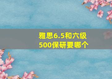 雅思6.5和六级500保研要哪个