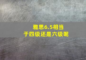 雅思6.5相当于四级还是六级呢