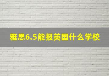 雅思6.5能报英国什么学校