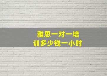 雅思一对一培训多少钱一小时