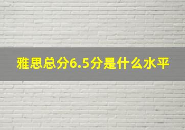 雅思总分6.5分是什么水平