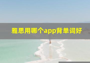 雅思用哪个app背单词好