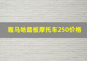 雅马哈踏板摩托车250价格