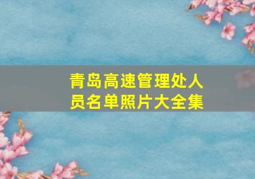 青岛高速管理处人员名单照片大全集