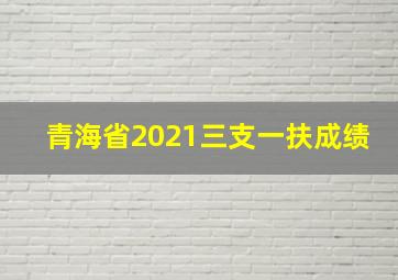 青海省2021三支一扶成绩