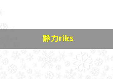 静力riks