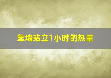 靠墙站立1小时的热量