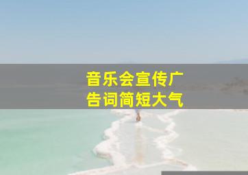 音乐会宣传广告词简短大气