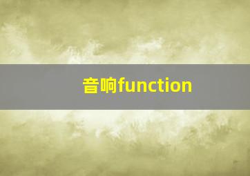 音响function