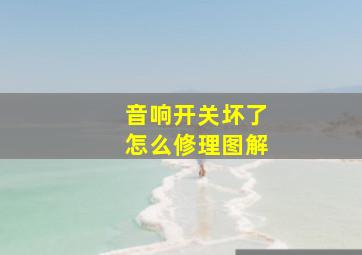 音响开关坏了怎么修理图解