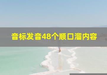 音标发音48个顺口溜内容