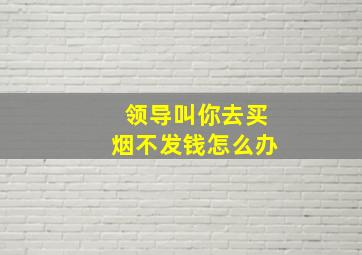 领导叫你去买烟不发钱怎么办