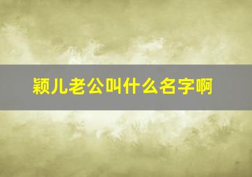 颖儿老公叫什么名字啊