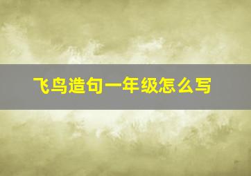 飞鸟造句一年级怎么写