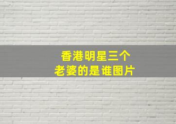 香港明星三个老婆的是谁图片