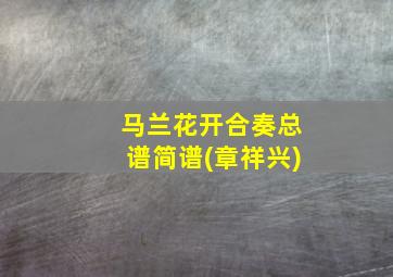 马兰花开合奏总谱简谱(章祥兴)