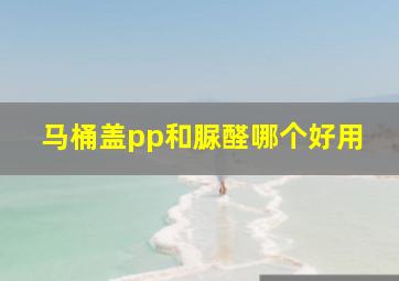 马桶盖pp和脲醛哪个好用