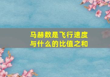 马赫数是飞行速度与什么的比值之和