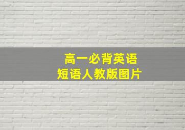 高一必背英语短语人教版图片