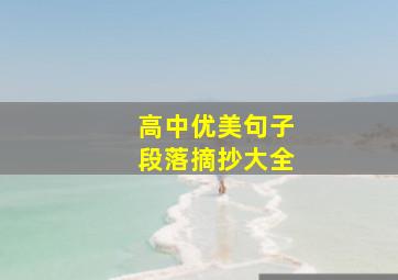 高中优美句子段落摘抄大全