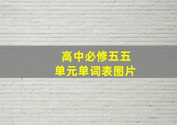 高中必修五五单元单词表图片