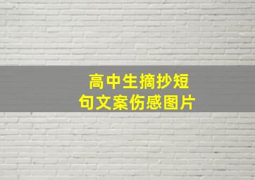 高中生摘抄短句文案伤感图片