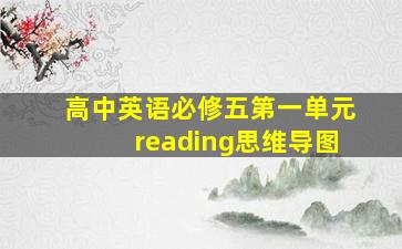 高中英语必修五第一单元reading思维导图