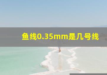 鱼线0.35mm是几号线