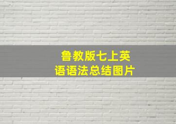 鲁教版七上英语语法总结图片