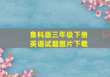 鲁科版三年级下册英语试题图片下载